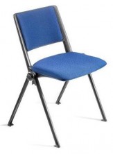Revolution 4 Point Visitor Chair. Black Frame. Fabric Seat And Back Pads Any Fabric Colour